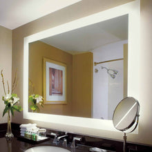 Load image into Gallery viewer, Silhouette LED Lighted Mirror TV in bathroom.

