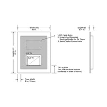 Load image into Gallery viewer, Silhouette LED Lighted Mirror TV - line drawing.
