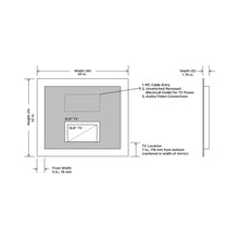 Load image into Gallery viewer, Silhouette LED Lighted Mirror TV - line drawing.
