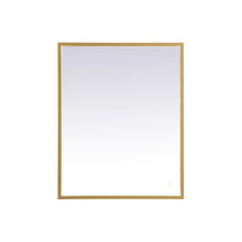 Load image into Gallery viewer, Pier LED Mirror Wall Light in Brass (24&quot; x 30&quot;)
