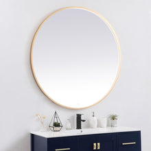 Load image into Gallery viewer, Pier LED Round Mirror Wall Light in Detail.

