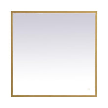 Load image into Gallery viewer, Pier LED Square Mirror in Brass (Small).
