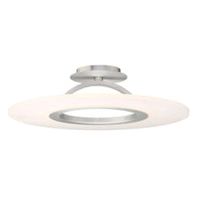 Load image into Gallery viewer, Elektron LED Convertible Semi-Flush Mount Ceiling Light in Small/Brushed Aluminum.
