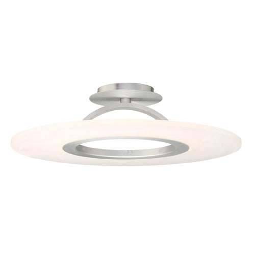 Elektron LED Convertible Semi-Flush Mount Ceiling Light in Small/Brushed Aluminum.