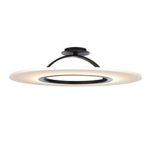 Load image into Gallery viewer, Elektron LED Convertible Semi-Flush Mount Ceiling Light in Small/Black.
