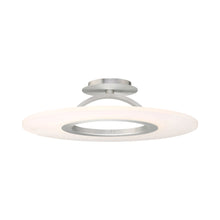 Load image into Gallery viewer, Elektron LED Convertible Semi-Flush Mount Ceiling Light in Brushed Aluminum (Small).
