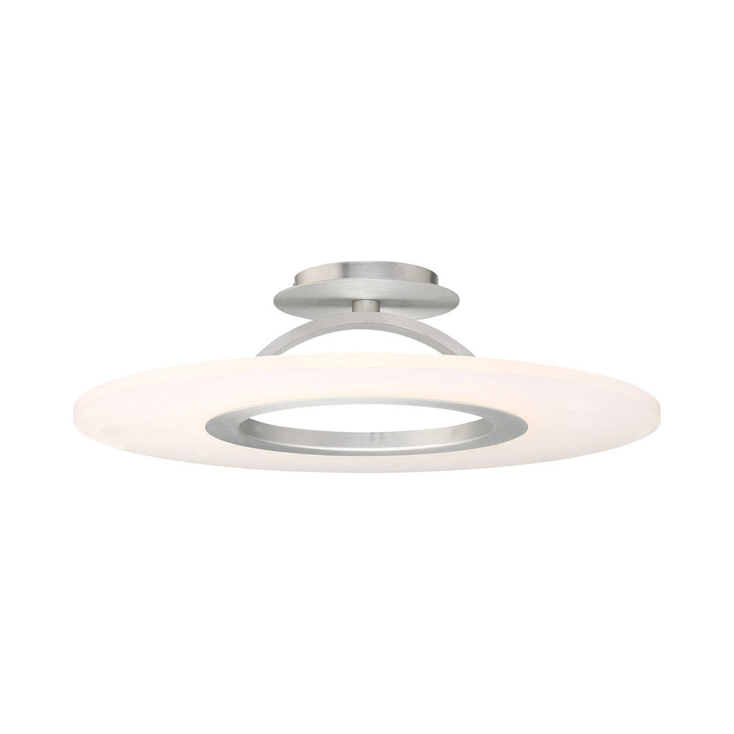 Elektron LED Convertible Semi-Flush Mount Ceiling Light in Brushed Aluminum (Small).