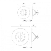 Load image into Gallery viewer, Elektron LED Convertible Semi-Flush Mount Ceiling Light - line drawing.
