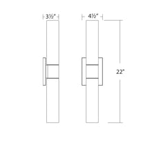 Load image into Gallery viewer, Elementum LED Bath Vanity Light - line drawing.
