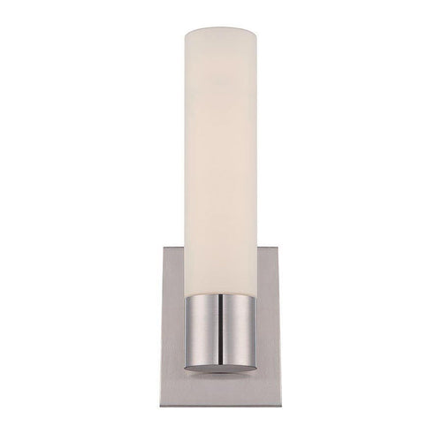 Elementum LED Bath Wall Light in Brushed Nickel.