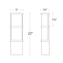 Load image into Gallery viewer, Elevation Outdoor LED Wall Light - line drawing.
