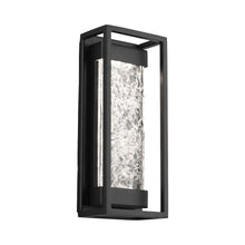 Load image into Gallery viewer, Elyse Outdoor LED Wall Light in Black and Frosted.
