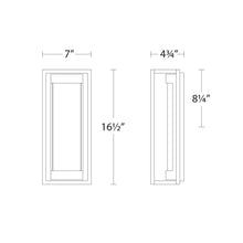 Load image into Gallery viewer, Elyse Outdoor LED Wall Light - line drawing.

