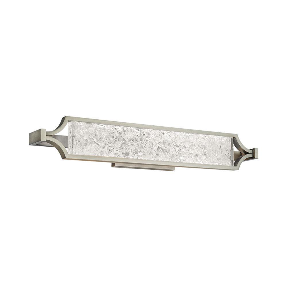 Emblem LED Bath Vanity and Wall Light in Small/Brushed Nickel.