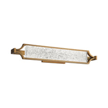 Load image into Gallery viewer, Emblem LED Bath Vanity and Wall Light in Small/Aged Brass.
