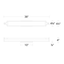 Load image into Gallery viewer, Emblem LED Bath Vanity and Wall Light - line drawing.
