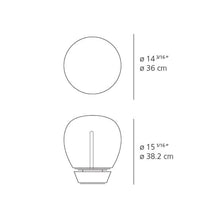 Load image into Gallery viewer, Empatia LED Table Lamp - line drawing.
