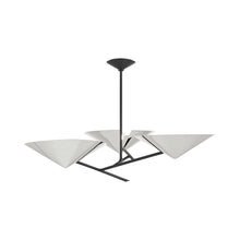 Load image into Gallery viewer, Equilibrium Chandelier in 3-Light/Polished Nickel/Black.
