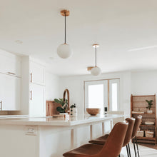 Load image into Gallery viewer, Estee Pendant Light in dining room.
