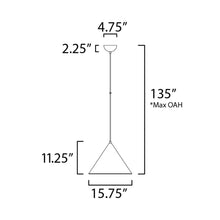 Load image into Gallery viewer, Abyss LED Pendant Light - line drawing.
