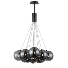 Load image into Gallery viewer, Burst LED Pendant Light in Black/Black(12-Light).
