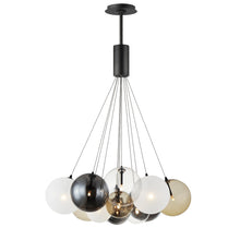 Load image into Gallery viewer, Burst LED Pendant Light in Black/Multicolor(12-Light).

