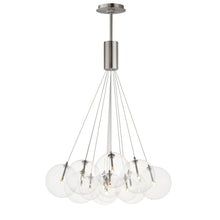 Load image into Gallery viewer, Burst LED Pendant Light in Satin Nickel/Clear(12-Light).
