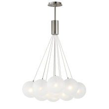 Load image into Gallery viewer, Burst LED Pendant Light in Satin Nickel/White(12-Light).
