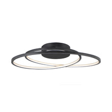 Load image into Gallery viewer, Cycle LED Flush Mount Ceiling Light in Black (24.5-Inch).
