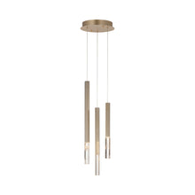 Load image into Gallery viewer, Diaphane LED Multi Light Pendant Light in Gold (3-Light).
