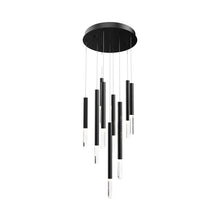Load image into Gallery viewer, Diaphane LED Multi Light Pendant Light in Black (9-Light).
