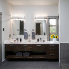 Load image into Gallery viewer, Fizz LED Bath Wall Light in living room.
