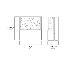 Load image into Gallery viewer, Fizz LED Bath Wall Light - line drawing.
