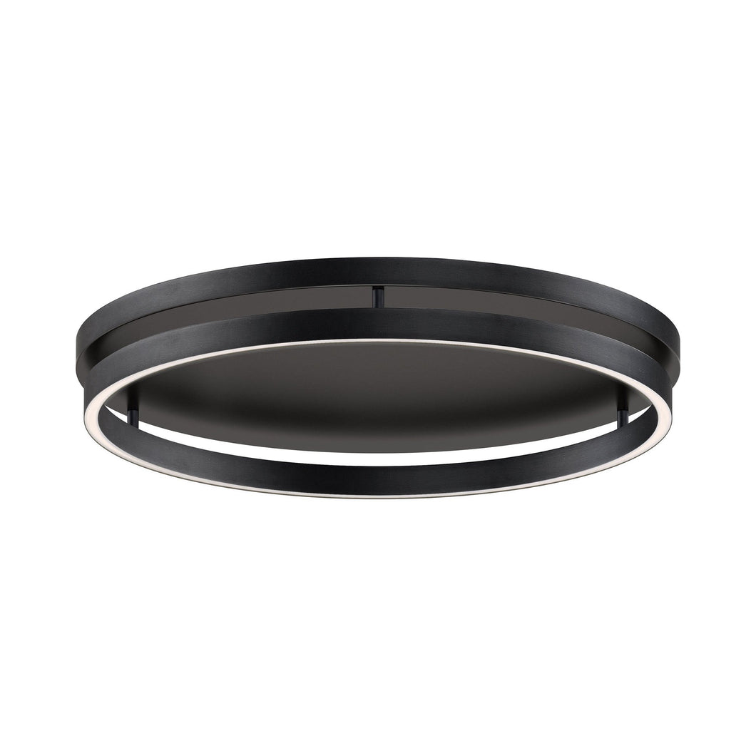 Groove LED Flush Mount Ceiling Light in Black.