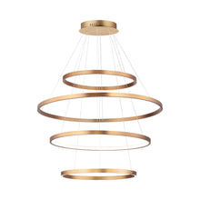 Load image into Gallery viewer, Groove LED Multi Tier Chandelier in Gold.
