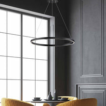 Load image into Gallery viewer, Groove LED Pendant Light in living room.
