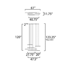 Load image into Gallery viewer, Hover LED Pendant Light - line drawing.
