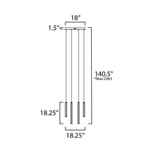 Load image into Gallery viewer, Hover LED Pendant Light - line drawing.
