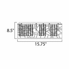 Load image into Gallery viewer, Inca Flush Mount Ceiling Light - line drawing.
