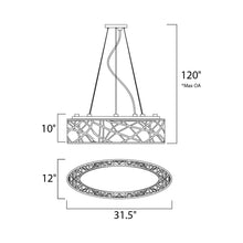 Load image into Gallery viewer, Inca Linear Pendant Light - line drawing.
