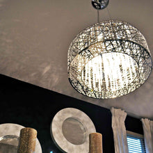 Load image into Gallery viewer, Inca Pendant Light in dining room.

