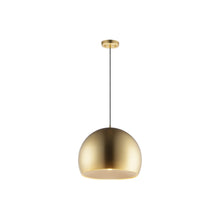 Load image into Gallery viewer, Palla LED Pendant Light in Satin Brass/Coffee (Small).
