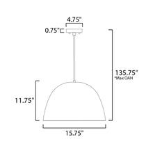 Load image into Gallery viewer, Palla LED Pendant Light - line drawing.
