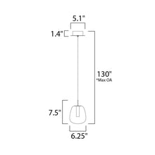 Load image into Gallery viewer, Puffs Pendant Light - line drawing.
