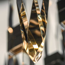 Load image into Gallery viewer, Quartz LED Linear Pendant Light in Detail.
