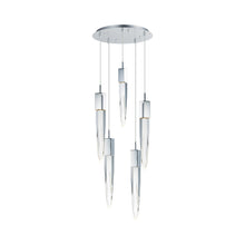 Load image into Gallery viewer, Quartz LED Multi-Light Pendant Light in 5-Light/Black.
