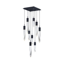 Load image into Gallery viewer, Quartz LED Multi-Light Pendant Light in 9-Light/Polished Chrome.
