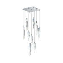 Load image into Gallery viewer, Quartz LED Multi-Light Pendant Light in 9-Light/Black.
