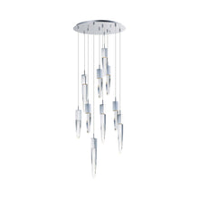 Load image into Gallery viewer, Quartz LED Multi-Light Pendant Light in 10-Light/Black.
