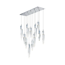Load image into Gallery viewer, Quartz LED Multi-Light Pendant Light in 12-Light/Black.
